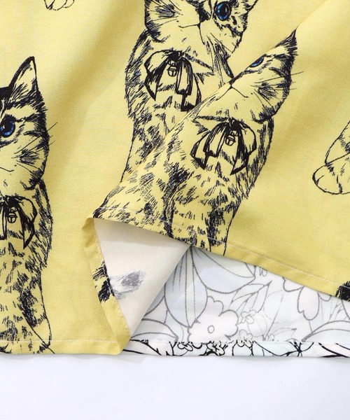 ScoLar（スカラー）の「161624：パッチワーク風総柄シャツワンピース（ワンピース・レディース・ブルー/オフホワイト・M）」の21枚目の写真