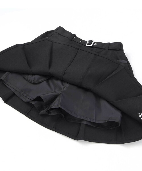 ZIDDY（ジディ）の「レザーポケット プリーツスカパン(130~160cm)（スカート・キッズ・ベージュ/ブラック・150cm/140cm/130cm/FREE）」の10枚目の写真