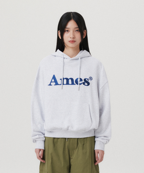 AMESWORLDWIDE（アメスワールドワイド）の「BASIC LOGO HOODIE LIGHT GREY（パーカー・メンズ・その他・SMALL/MEDIUM/LARGE）」の3枚目の写真