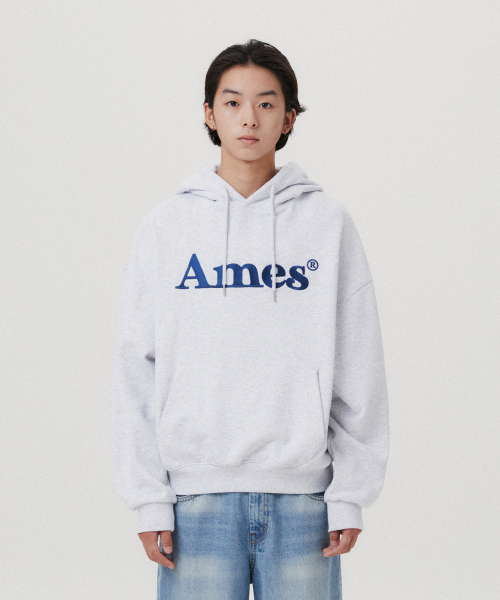 AMESWORLDWIDE（アメスワールドワイド）の「BASIC LOGO HOODIE LIGHT GREY（パーカー・メンズ・その他・SMALL/MEDIUM/LARGE）」の4枚目の写真