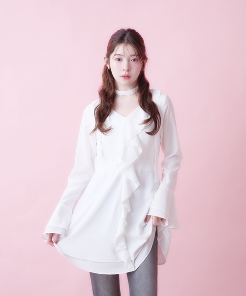 セール】sheer frill tiered onepiece / シアーフリルティアード