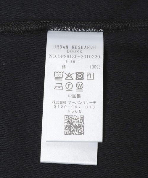 FORK&SPOON（フォークアンドスプーン）の「FORK&SPOON　リサイクルコットンロングスリーブTシャツ（Tシャツ/カットソー・レディース・グレー系その他/ブラック/オフホワイト・1）」の6枚目の写真