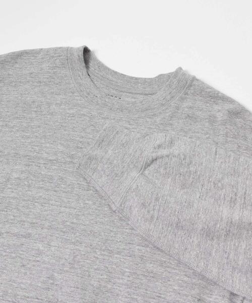 FORK&SPOON（フォークアンドスプーン）の「FORK&SPOON　リサイクルコットンロングスリーブTシャツ（Tシャツ/カットソー・レディース・グレー系その他/ブラック/オフホワイト・1）」の9枚目の写真