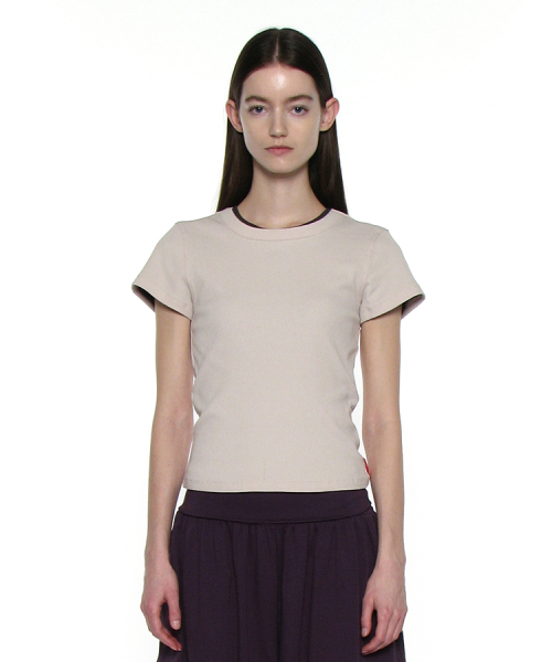PARTIMENTO WOMEN(パルティメントウィメン)の「PWC リブド エブリデイ ショートスリーブT_12カラー(Tシャツ/カットソー・レディース・グリーン系その他/チャコール/バーガンディー/ピンク/パープル/ホワイト/ライトグレー/サンドベージュ/ブラック/ミント/ブルー/イエロー・SMALL/MEDIUM/LARGE)」の17枚目の写真