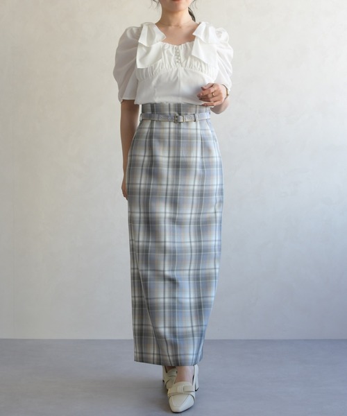 31 Sons de mode（トランテアン　ソン　ドゥ　モード）の「2026春夏新作 ベルト付きタイトスカート（スカート・レディース・ピンク系/ブルー系・S/M）」の18枚目の写真