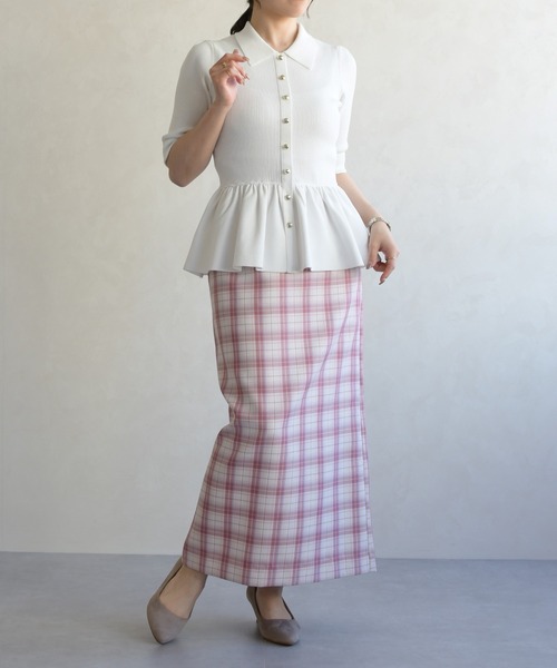 31 Sons de mode（トランテアン　ソン　ドゥ　モード）の「2026春夏新作 ベルト付きタイトスカート（スカート・レディース・ピンク系/ブルー系・S/M）」の16枚目の写真