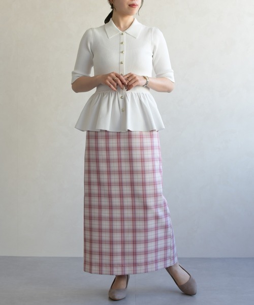 31 Sons de mode（トランテアン　ソン　ドゥ　モード）の「2026春夏新作 ベルト付きタイトスカート（スカート・レディース・ピンク系/ブルー系・S/M）」の17枚目の写真