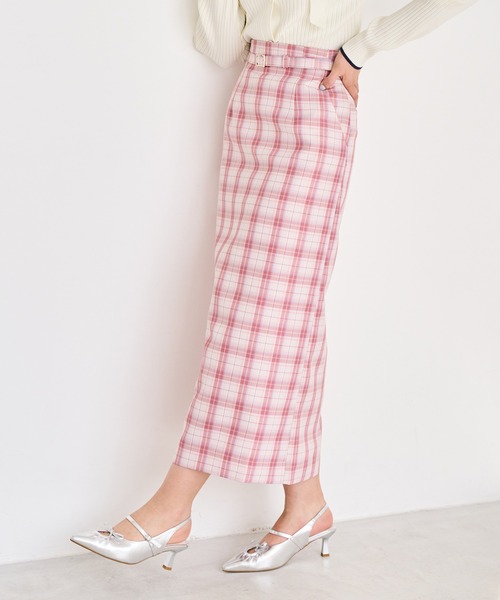 31 Sons de mode（トランテアン　ソン　ドゥ　モード）の「2026春夏新作 ベルト付きタイトスカート（スカート・レディース・ピンク系/ブルー系・S/M）」の22枚目の写真