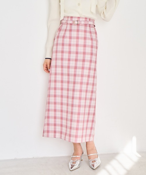 31 Sons de mode（トランテアン　ソン　ドゥ　モード）の「2026春夏新作 ベルト付きタイトスカート（スカート・レディース・ピンク系/ブルー系・S/M）」の21枚目の写真