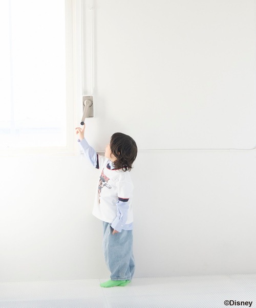 LOWRYS FARM(ローリーズファーム)の「Disney/リンガーT 654413(Tシャツ/カットソー・キッズ・グレー/オフホワイト/アイボリー・150cm/140cm/130cm/120cm/110cm)」の6枚目の写真