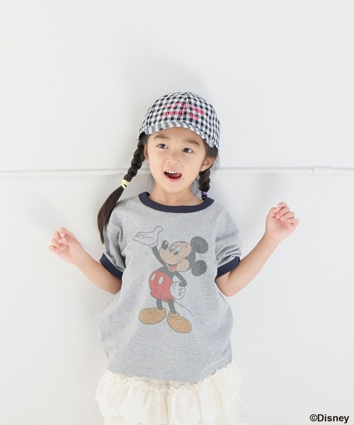LOWRYS FARM(ローリーズファーム)の「Disney/リンガーT 654413(Tシャツ/カットソー・キッズ・グレー/オフホワイト/アイボリー・150cm/140cm/130cm/120cm/110cm)」の8枚目の写真