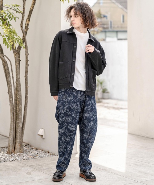 CAMBIO(カンビオ)の「mp14717- Floral Jacquard Denim Balloon Pants デニムバルーンパンツ(CAM26SS-015)(デニムパンツ・メンズ・ホワイト/インディゴブルー/ネイビー・M/L/S)」の6枚目の写真