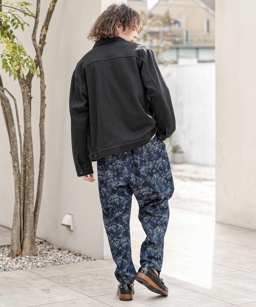 CAMBIO(カンビオ)の「mp14717- Floral Jacquard Denim Balloon Pants デニムバルーンパンツ(CAM26SS-015)(デニムパンツ・メンズ・ホワイト/インディゴブルー/ネイビー・M/L/S)」の8枚目の写真