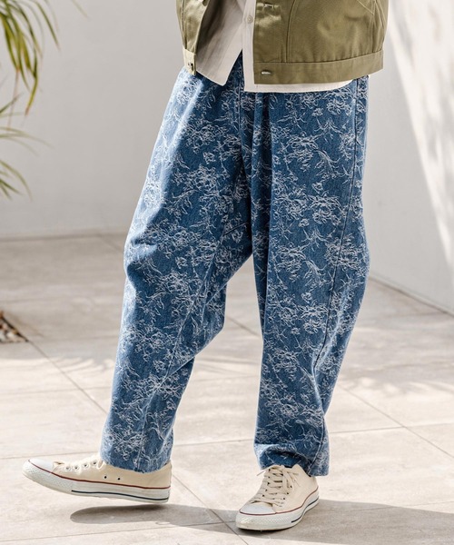 CAMBIO(カンビオ)の「mp14717- Floral Jacquard Denim Balloon Pants デニムバルーンパンツ(CAM26SS-015)(デニムパンツ・メンズ・ホワイト/インディゴブルー/ネイビー・M/L/S)」の9枚目の写真