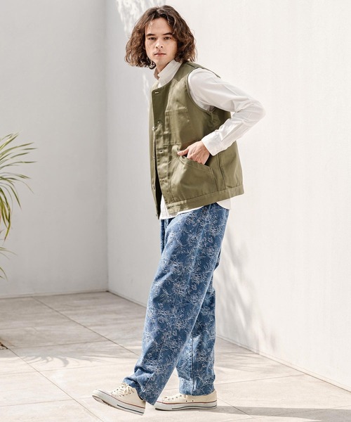 CAMBIO(カンビオ)の「mp14717- Floral Jacquard Denim Balloon Pants デニムバルーンパンツ(CAM26SS-015)(デニムパンツ・メンズ・ホワイト/インディゴブルー/ネイビー・M/L/S)」の12枚目の写真