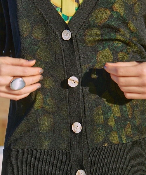 manana suerte(マニャーナスエルテ)の「シアーニットカーディガン(カーディガン/ボレロ・レディース・ブラック/イエロー/パープル・FREE)」の8枚目の写真