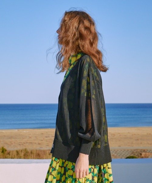 manana suerte(マニャーナスエルテ)の「シアーニットカーディガン(カーディガン/ボレロ・レディース・ブラック/イエロー/パープル・FREE)」の10枚目の写真