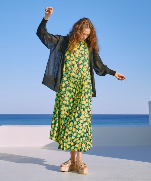 manana suerte(マニャーナスエルテ)の「シアーニットカーディガン(カーディガン/ボレロ・レディース・ブラック/イエロー/パープル・FREE)」の13枚目の写真