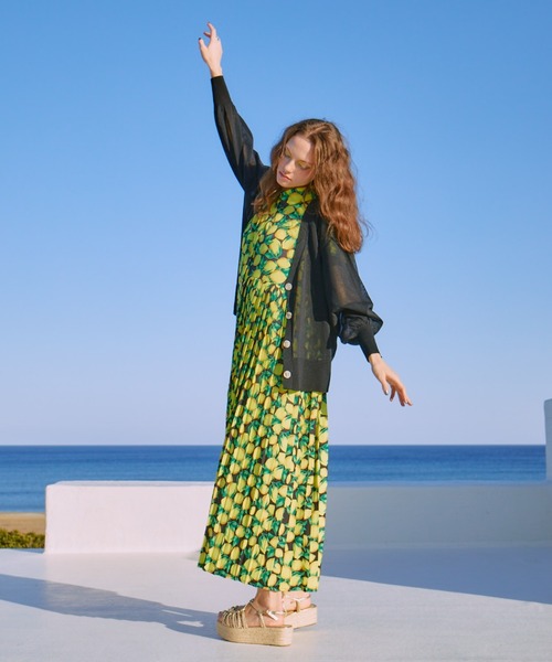 manana suerte(マニャーナスエルテ)の「シアーニットカーディガン(カーディガン/ボレロ・レディース・ブラック/イエロー/パープル・FREE)」の17枚目の写真