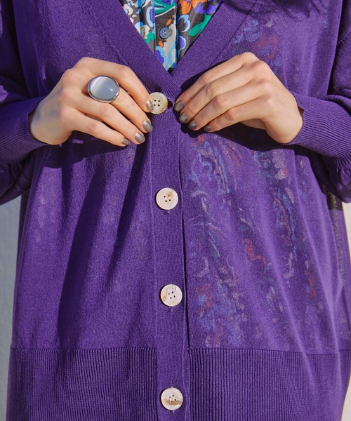 manana suerte(マニャーナスエルテ)の「シアーニットカーディガン(カーディガン/ボレロ・レディース・ブラック/イエロー/パープル・FREE)」の21枚目の写真