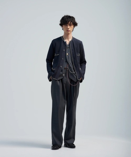 BED J.W. FORD（ベッドフォード）の「【BED J.W. FORD/ベッドフォード】C（ニット/セーター・メンズ・グレー/ダークネイビー/レッド・0/1）」の4枚目の写真