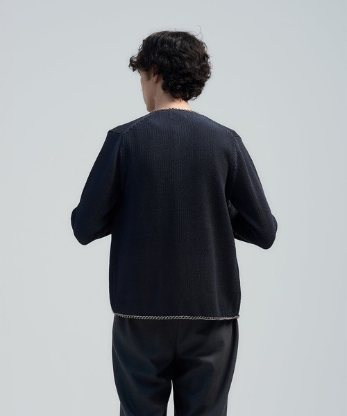 BED J.W. FORD（ベッドフォード）の「【BED J.W. FORD/ベッドフォード】C（ニット/セーター・メンズ・グレー/ダークネイビー/レッド・0/1）」の5枚目の写真