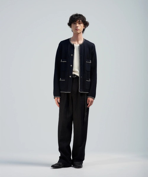 BED J.W. FORD（ベッドフォード）の「【BED J.W. FORD/ベッドフォード】C（ニット/セーター・メンズ・グレー/ダークネイビー/レッド・0/1）」の8枚目の写真