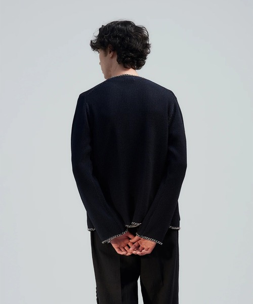 BED J.W. FORD（ベッドフォード）の「【BED J.W. FORD/ベッドフォード】C（ニット/セーター・メンズ・グレー/ダークネイビー/レッド・0/1）」の9枚目の写真