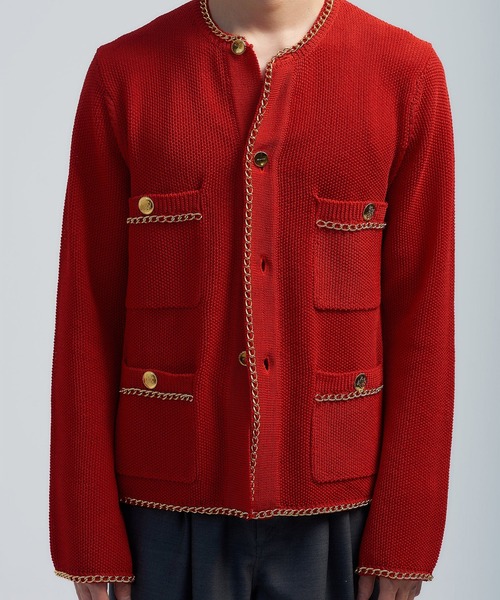 BED J.W. FORD（ベッドフォード）の「【BED J.W. FORD/ベッドフォード】C（ニット/セーター・メンズ・グレー/ダークネイビー/レッド・0/1）」の12枚目の写真