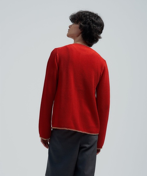 BED J.W. FORD（ベッドフォード）の「【BED J.W. FORD/ベッドフォード】C（ニット/セーター・メンズ・グレー/ダークネイビー/レッド・0/1）」の13枚目の写真