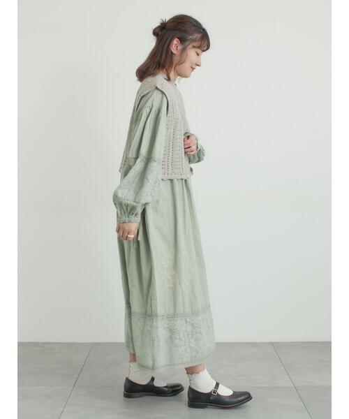 WEB限定 Sサイズ】ランダム刺繍レース切替ワンピース（ワンピース