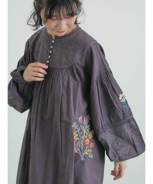 WEB限定 Sサイズ】ランダム刺繍レース切替ワンピース（ワンピース