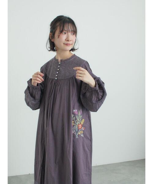 WEB限定 Sサイズ】ランダム刺繍レース切替ワンピース（ワンピース