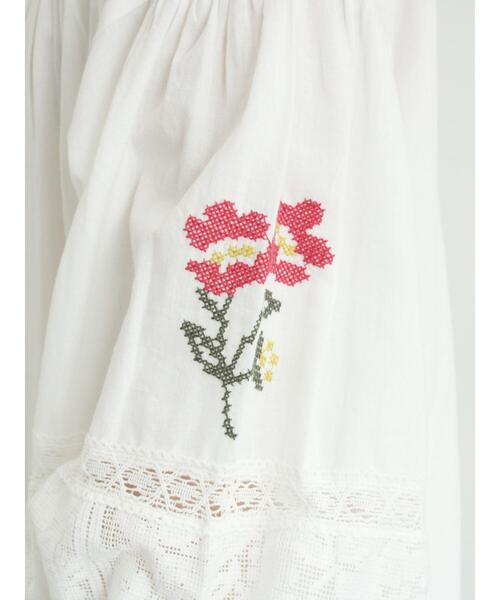 TSUHARU by Samansa Mos2(ツハルバイサマンサモスモス)の「【WEB限定 Sサイズ】ランダム刺繍レース切替ワンピース(ワンピース・レディース・オフホワイト/チャコールグレー/ミント・S/M)」の10枚目の写真