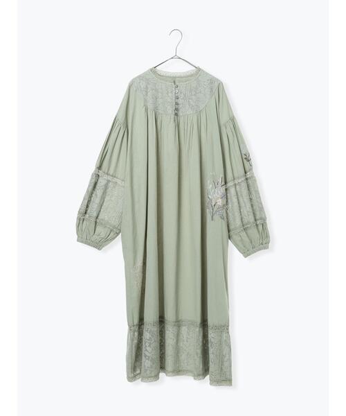 TSUHARU by Samansa Mos2(ツハルバイサマンサモスモス)の「【WEB限定 Sサイズ】ランダム刺繍レース切替ワンピース(ワンピース・レディース・オフホワイト/チャコールグレー/ミント・S/M)」の15枚目の写真