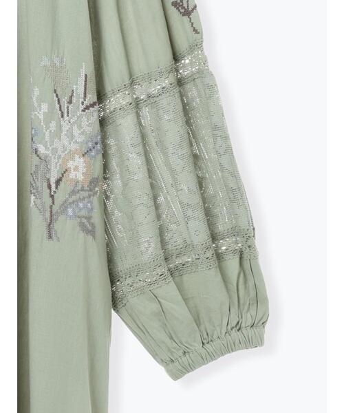 TSUHARU by Samansa Mos2(ツハルバイサマンサモスモス)の「【WEB限定 Sサイズ】ランダム刺繍レース切替ワンピース(ワンピース・レディース・オフホワイト/チャコールグレー/ミント・S/M)」の18枚目の写真