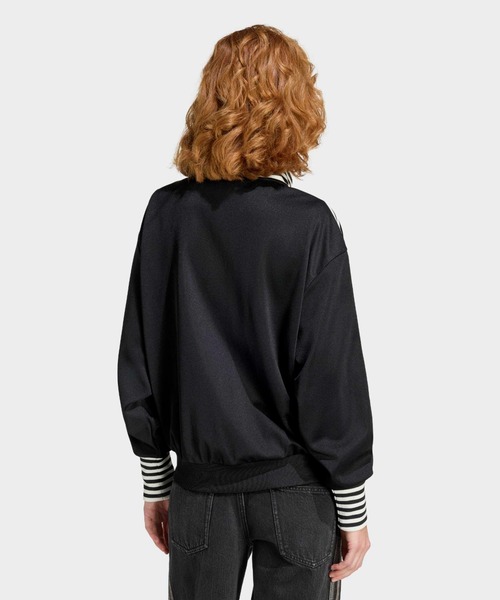 adidas（アディダス）の「adidas/アディダス ビンテージ BB TT ストライプ リブ トラックトップ トラックジャケット 2026年春夏（ジャージ・レディース・ホワイト/ブラック・S/M/L）」の8枚目の写真