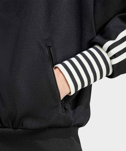 adidas（アディダス）の「adidas/アディダス ビンテージ BB TT ストライプ リブ トラックトップ トラックジャケット 2026年春夏（ジャージ・レディース・ホワイト/ブラック・S/M/L）」の11枚目の写真