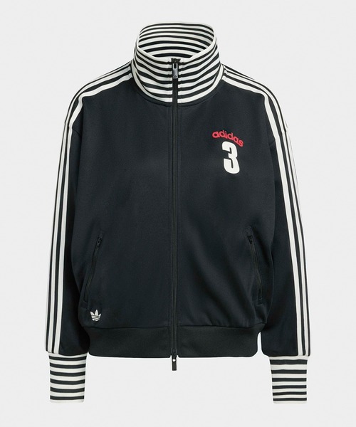 adidas（アディダス）の「adidas/アディダス ビンテージ BB TT ストライプ リブ トラックトップ トラックジャケット 2026年春夏（ジャージ・レディース・ホワイト/ブラック・S/M/L）」の22枚目の写真