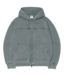 R.P LAYER HOODED ZIP-UP - WASHED GRAY