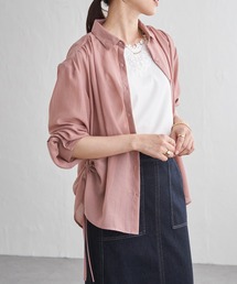 コルピエロ ドロップショルダーシャツ ブラウス サテン サーモンピンク /CX Brooks Brothers |〈別注〉ピンポイントオックスフォード ポロカラー