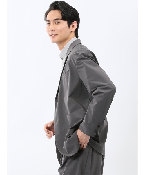 TAKA-Q（タカキュー）の「【ストレッチ ウォッシャブル 軽量 パッカブル】タカキュー ナチュラルワッシャー 2ボタン ジャケット(セットアップ可能)（セットアップ・メンズ・ブラック/グレー/ブラウン・MEDIUM/LARGE）」の11枚目の写真