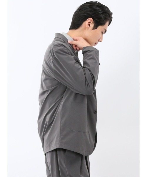 TAKA-Q（タカキュー）の「【ストレッチ ウォッシャブル 軽量 パッカブル】タカキュー ナチュラルワッシャー 2ボタン ジャケット(セットアップ可能)（セットアップ・メンズ・ブラック/グレー/ブラウン・MEDIUM/LARGE）」の13枚目の写真