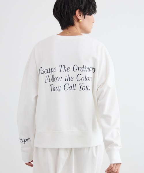 BARNYARDSTORM(バンヤードストーム)の「BARNYARDSTORM / ミニ裏毛プリントロンT / マシンウォッシャブル(Tシャツ/カットソー・レディース・ホワイト/ブラウン・FREE)」の19枚目の写真