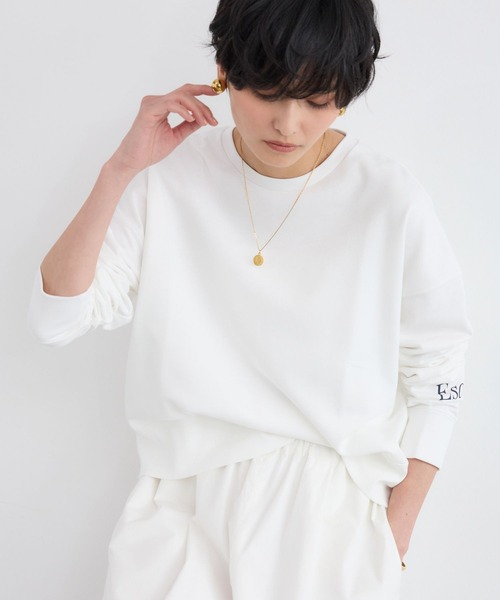 BARNYARDSTORM(バンヤードストーム)の「BARNYARDSTORM / ミニ裏毛プリントロンT / マシンウォッシャブル(Tシャツ/カットソー・レディース・ホワイト/ブラウン・FREE)」の18枚目の写真