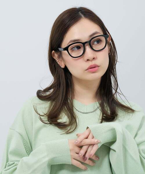 JOURNAL STANDARD relume（ジャーナルスタンダード　レリューム）の「Zoff｜JOURNAL STANDARD relume ジャーナルスタンダードレリューム  ウェリントン型 メガネ｜軽量 太縁 黒縁フレーム 眼鏡 検眼調整 伊達メガネ 度付きレンズ交換 度あり 度なし メンズ レディース ユニセックス（メガネ・メンズ・ブラウン系その他2/ライトグリーン/ブラック系その他2/ブラック・FREE）」の10枚目の写真