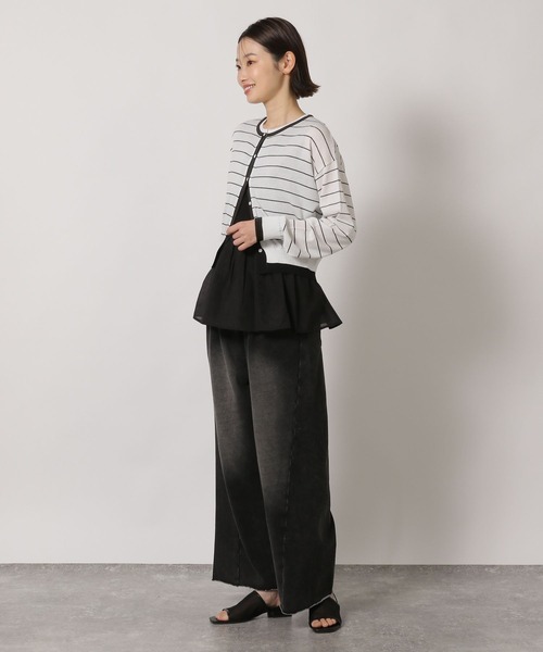 LAKOLE（ラコレ）の「14ゲージレイヤード風クルーカーディガン / 659891（カーディガン/ボレロ・レディース・オフホワイト/ベージュ/グレー/ホワイト・FREE）」の21枚目の写真