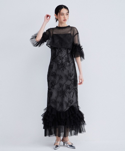 エンブロイダリーフリルセットドレス / embroidery frill set dress