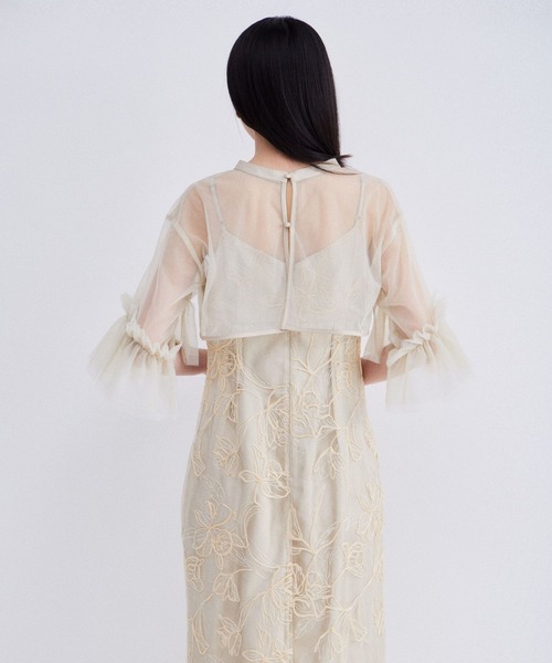 ANDRESD（アンドレスド）の「エンブロイダリーフリルセットドレス / embroidery frill set dress（ドレス・レディース・グレー/ベージュ/ブラウン/ブラック・L/M/S）」の21枚目の写真