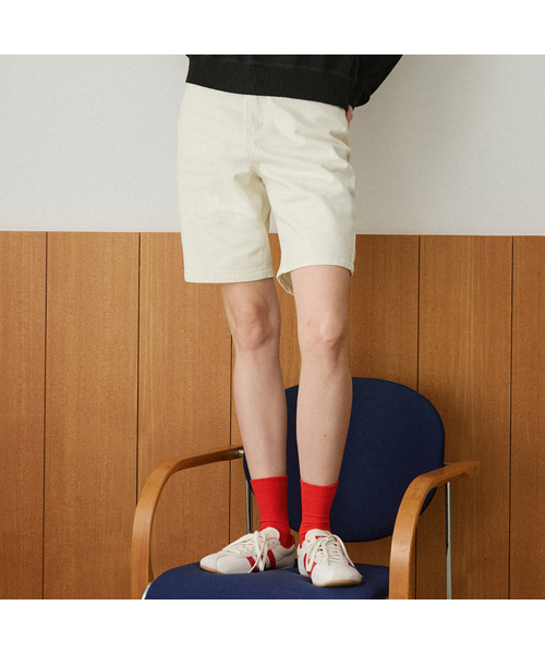 VANONE ATELIER(バノンアトリエ)の「P3281 ウォッシュドバミューダパンツ_Cream(その他パンツ・レディース・Cream・SMALL/MEDIUM)」の1枚目の写真